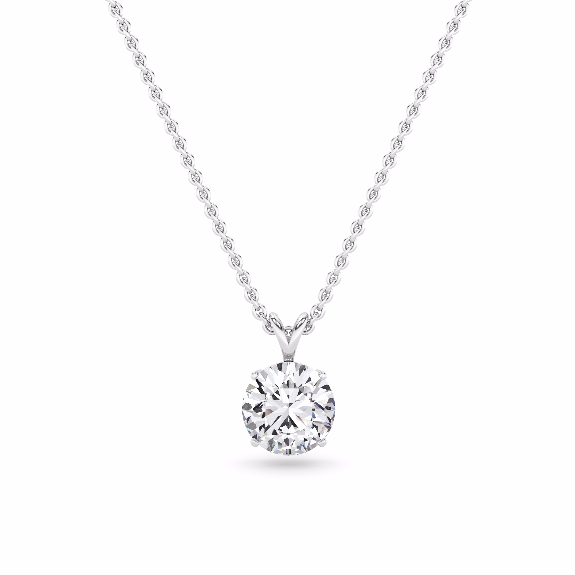 Round Solitaire Pendant