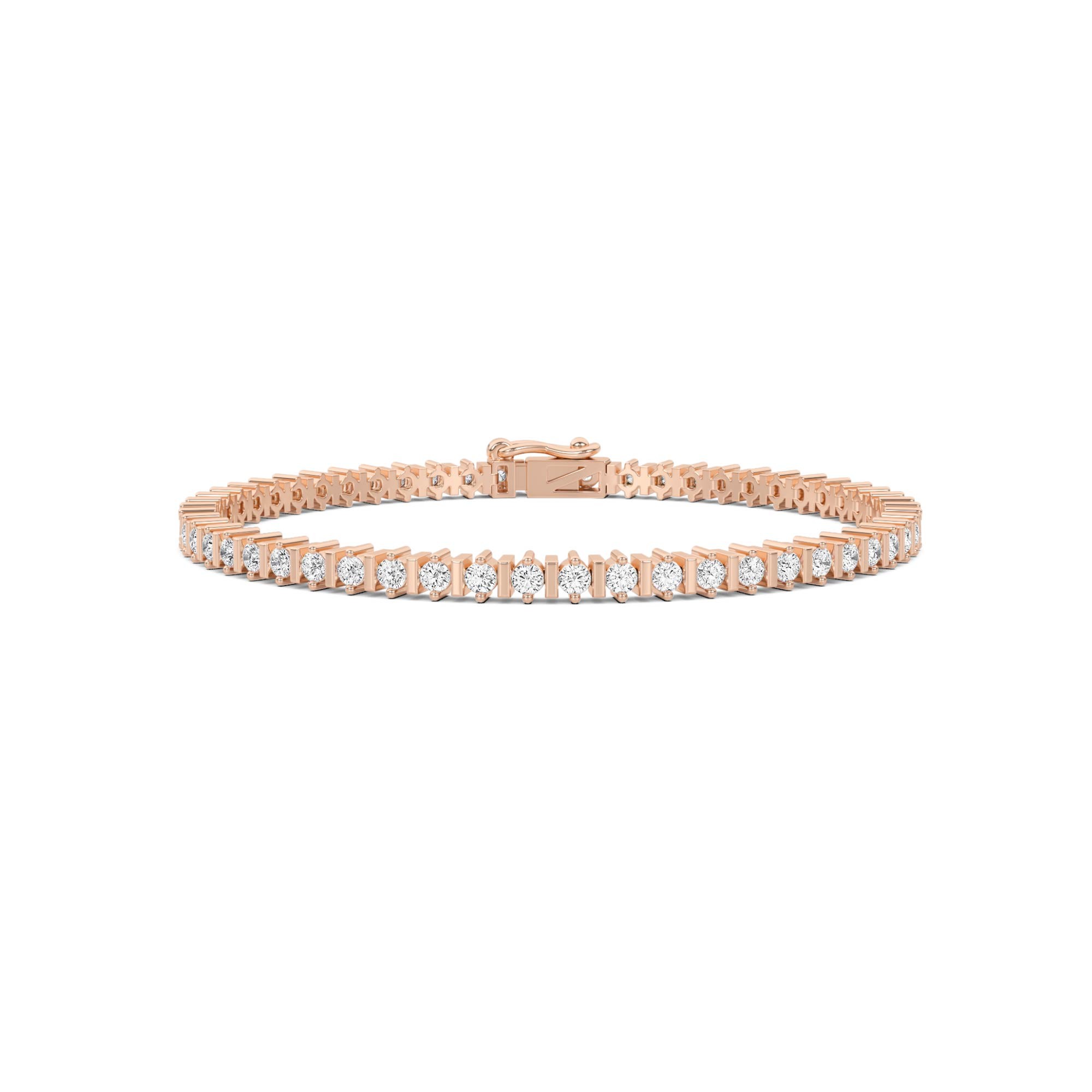 Classic Pave Set Round Diamond Tennis Bracelet