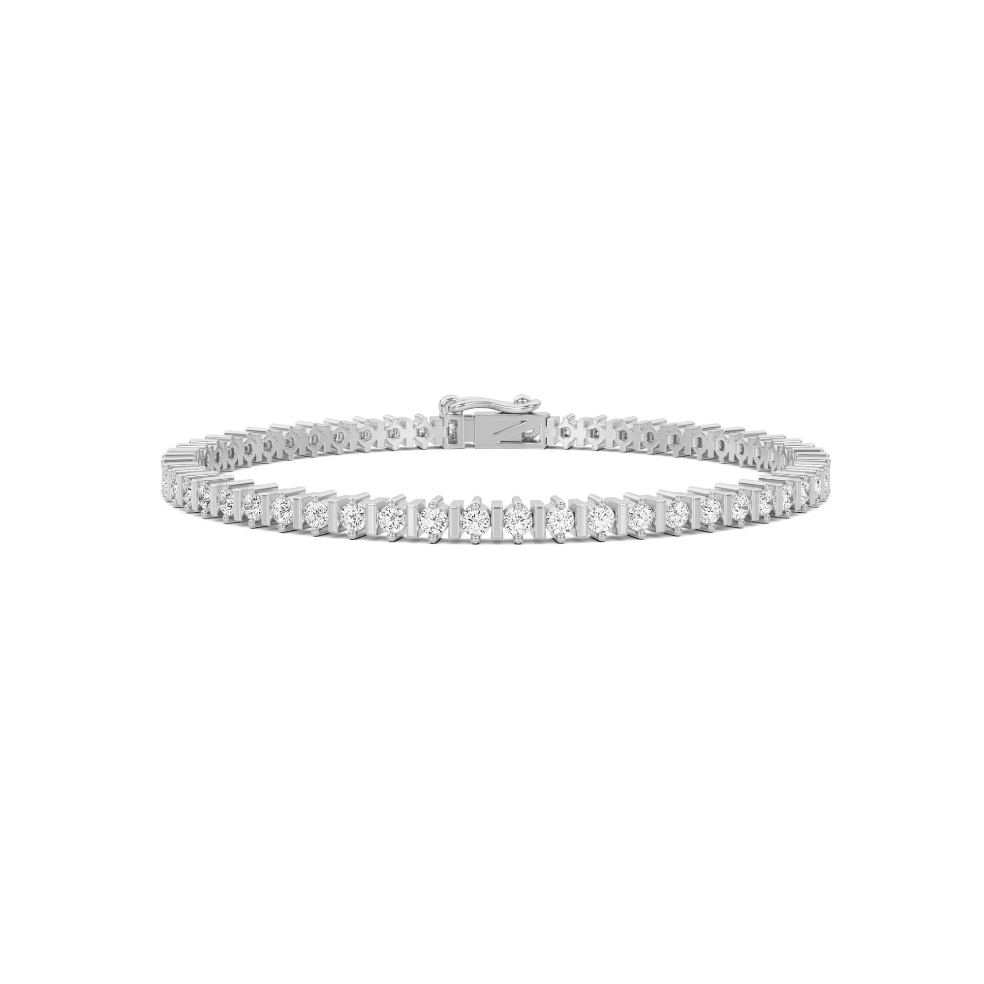 Classic Pave Set Round Diamond Tennis Bracelet