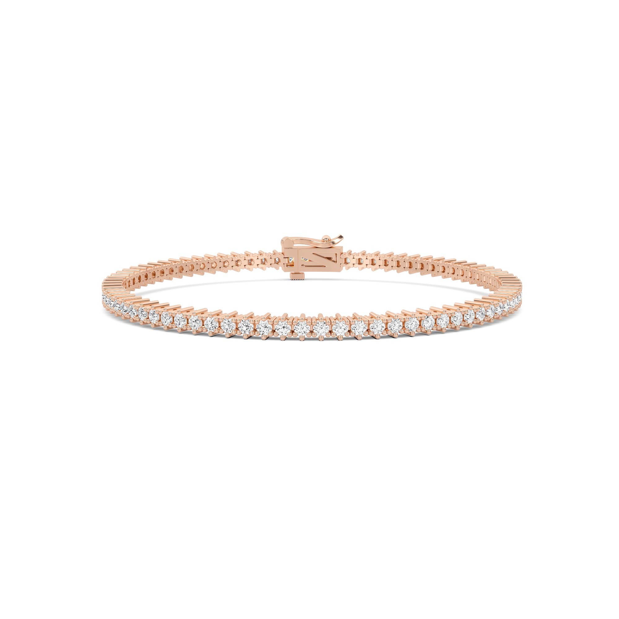 Unique Round Prong Set Diamond Tennis Bracelet