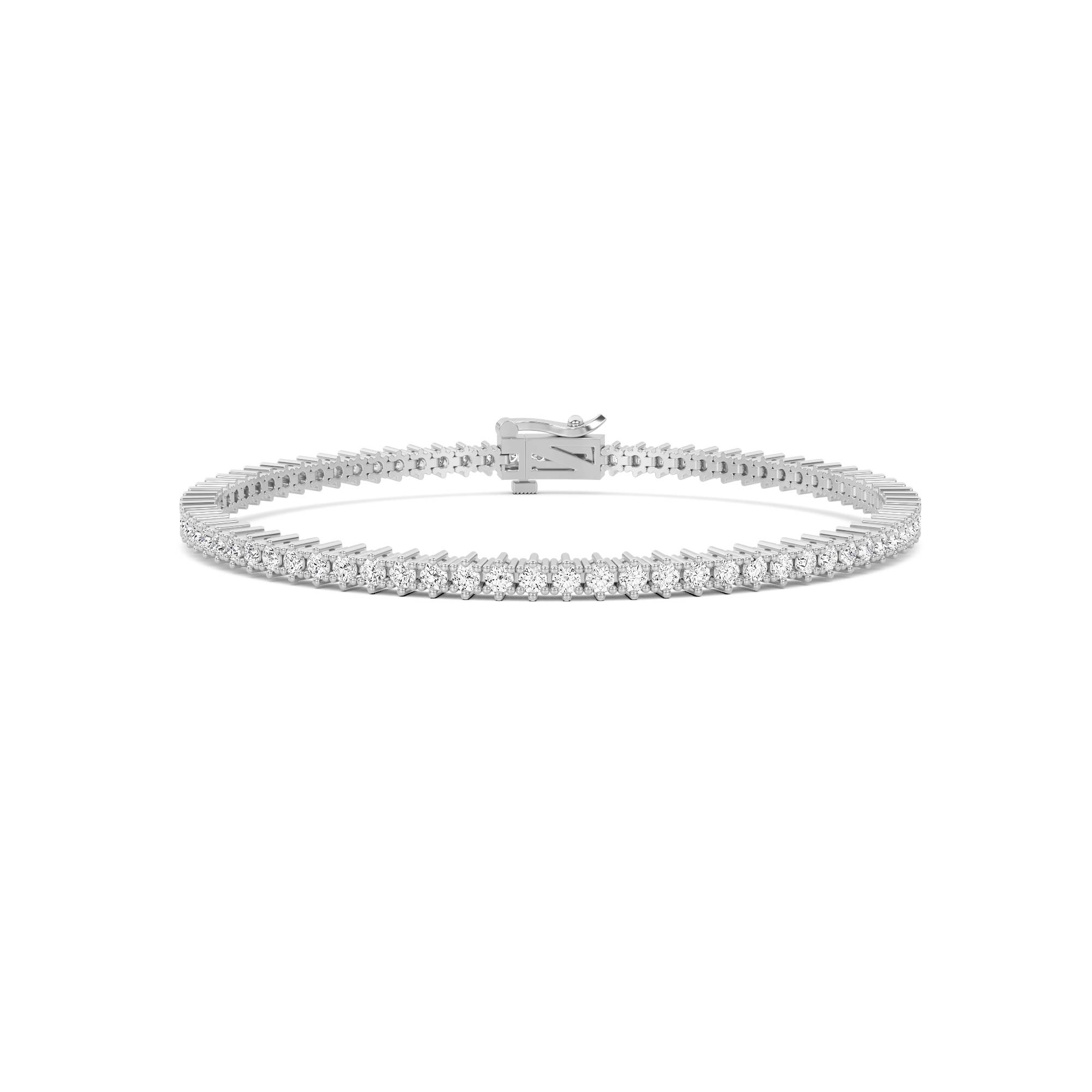Unique Round Prong Set Diamond Tennis Bracelet