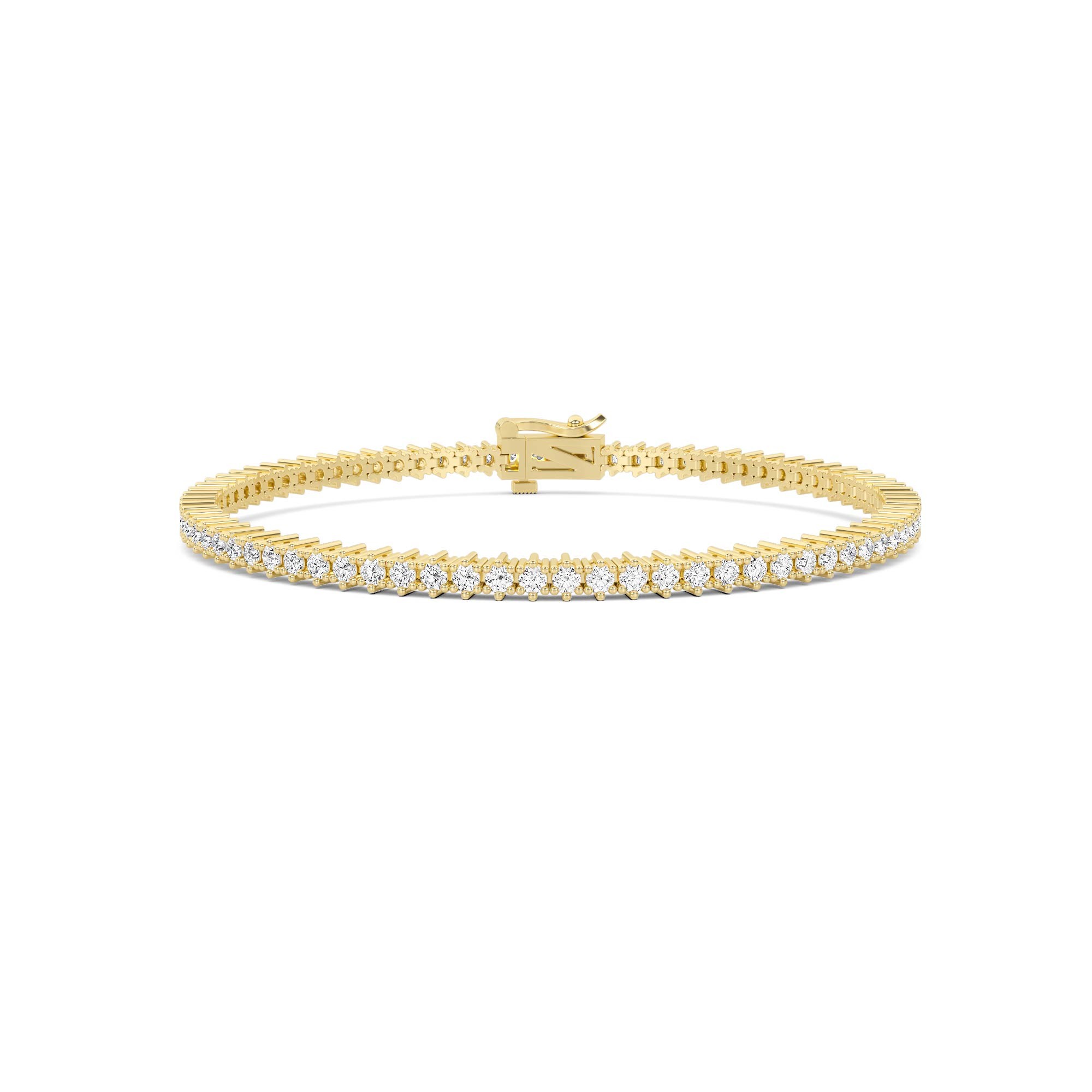 Unique Round Prong Set Diamond Tennis Bracelet