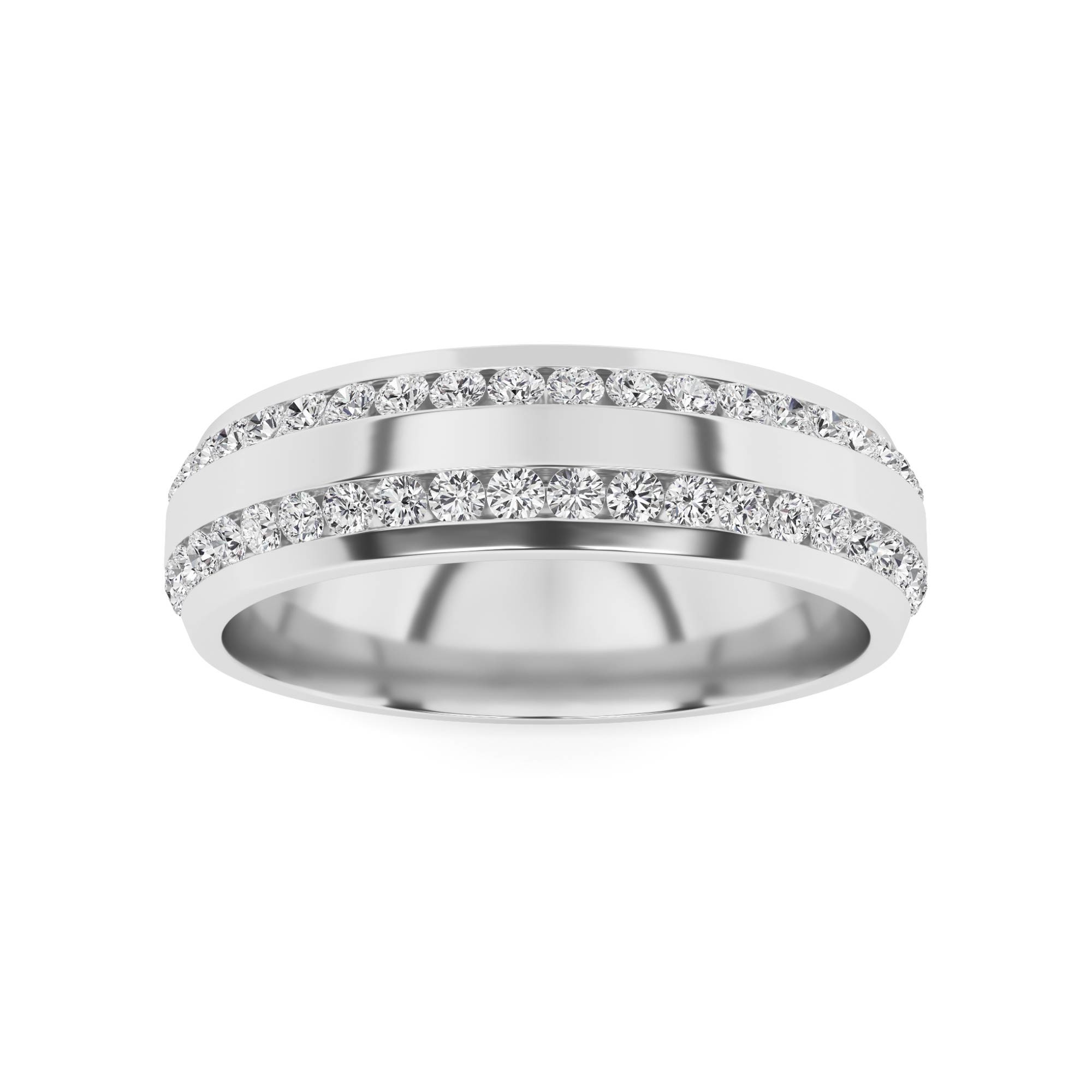 Infinity Spark Round Cut Diamond Half Eternity Ring