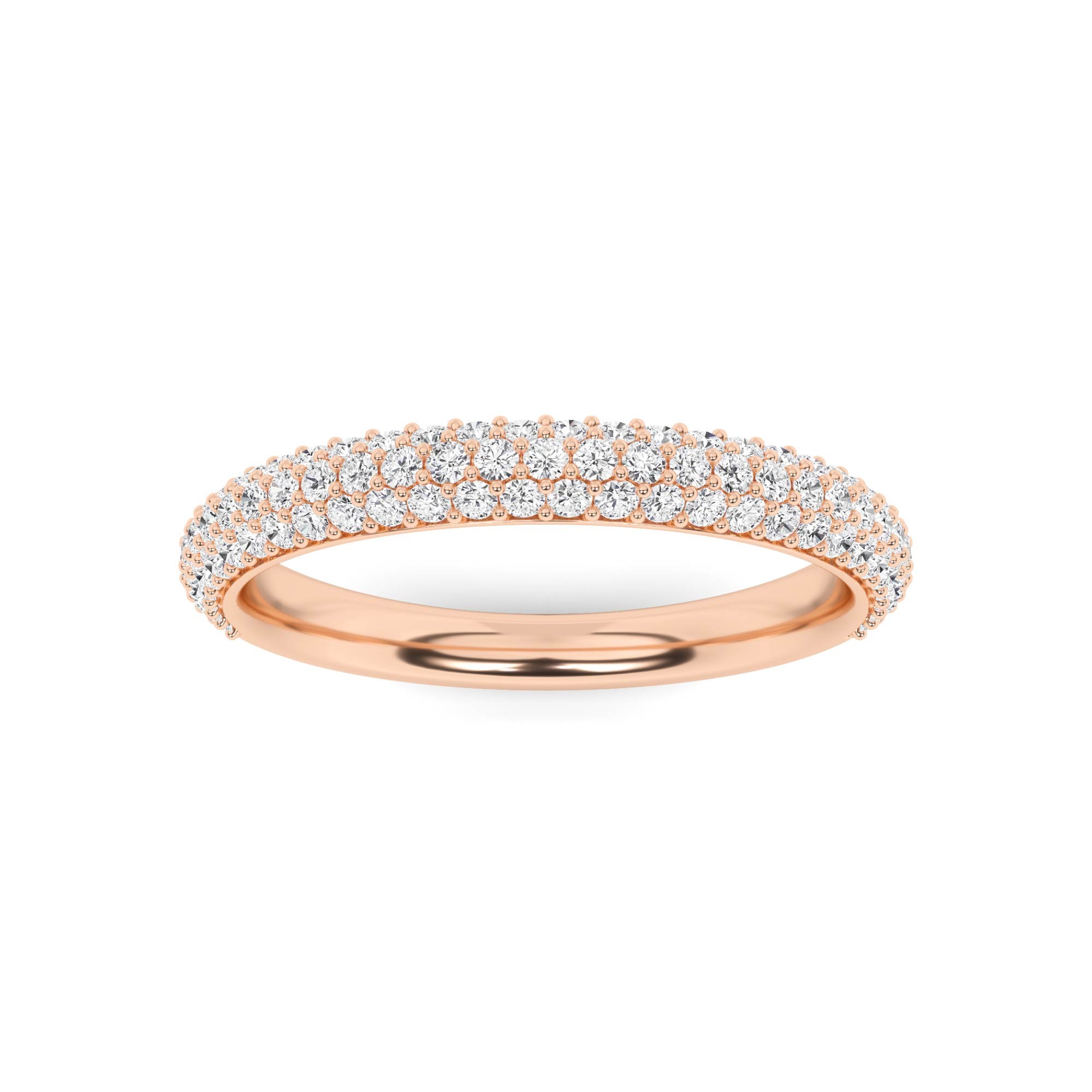 Triple Pave Diamond Ring