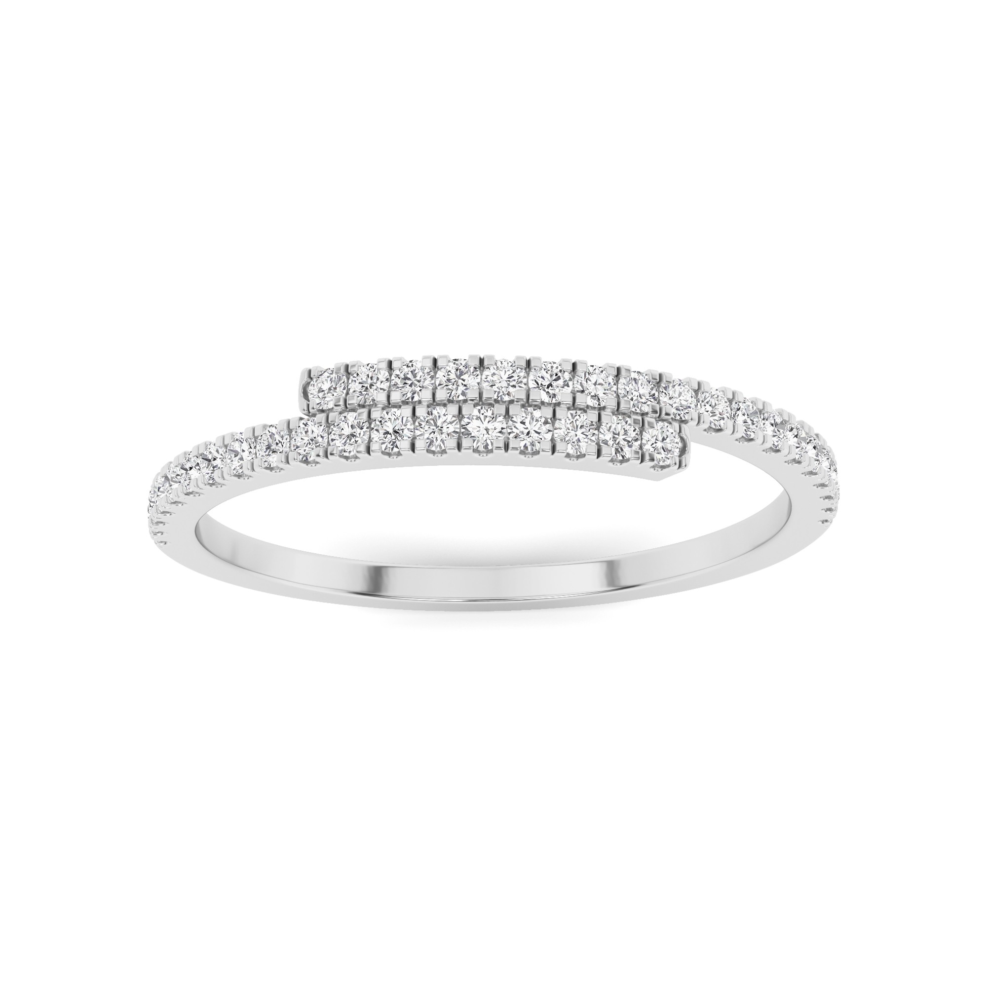 Elegance 4 Prong Spiral Half Eternity Diamond Band