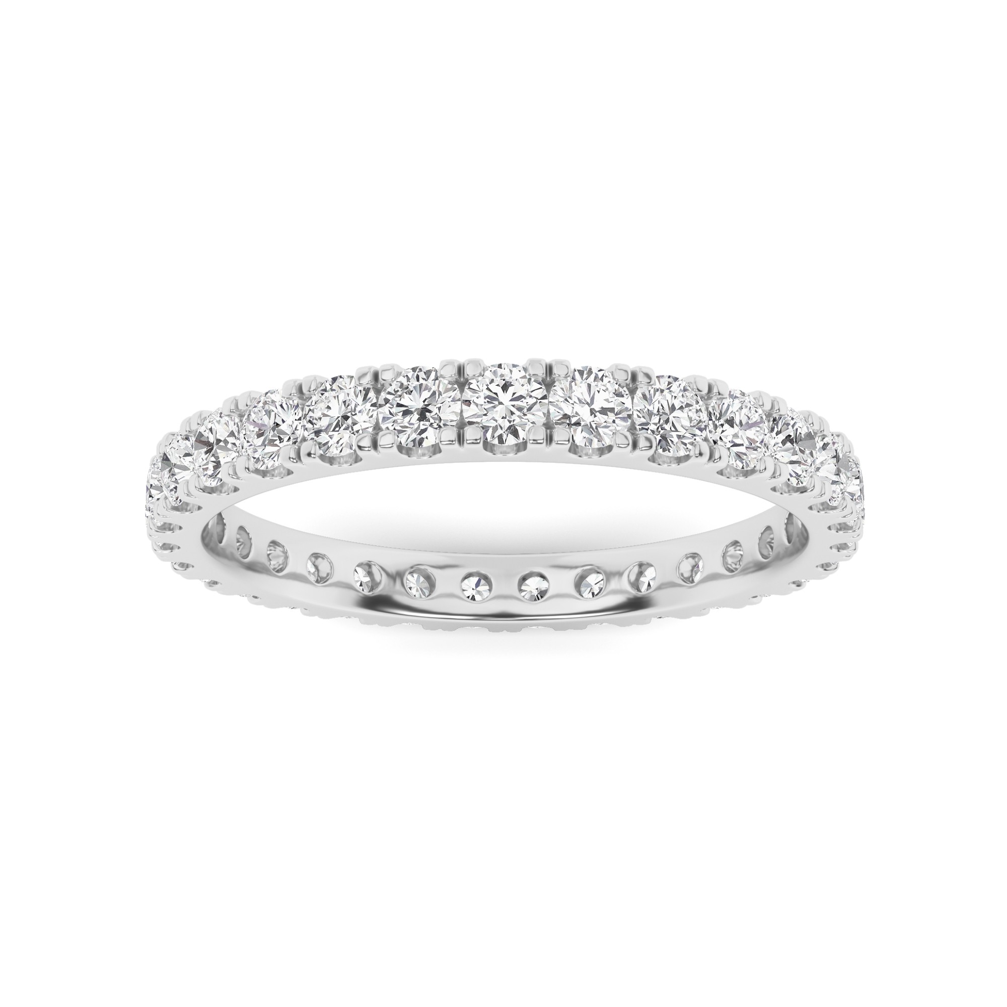 Forever Promise 4 Prong Full Eternity Diamond Wedding Band