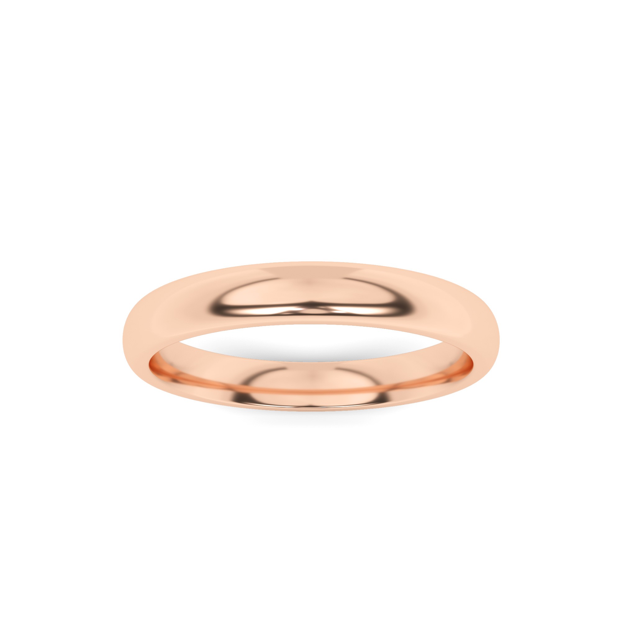 Classic Comfort Fit Womens Plain Band in 9k Rose Gold