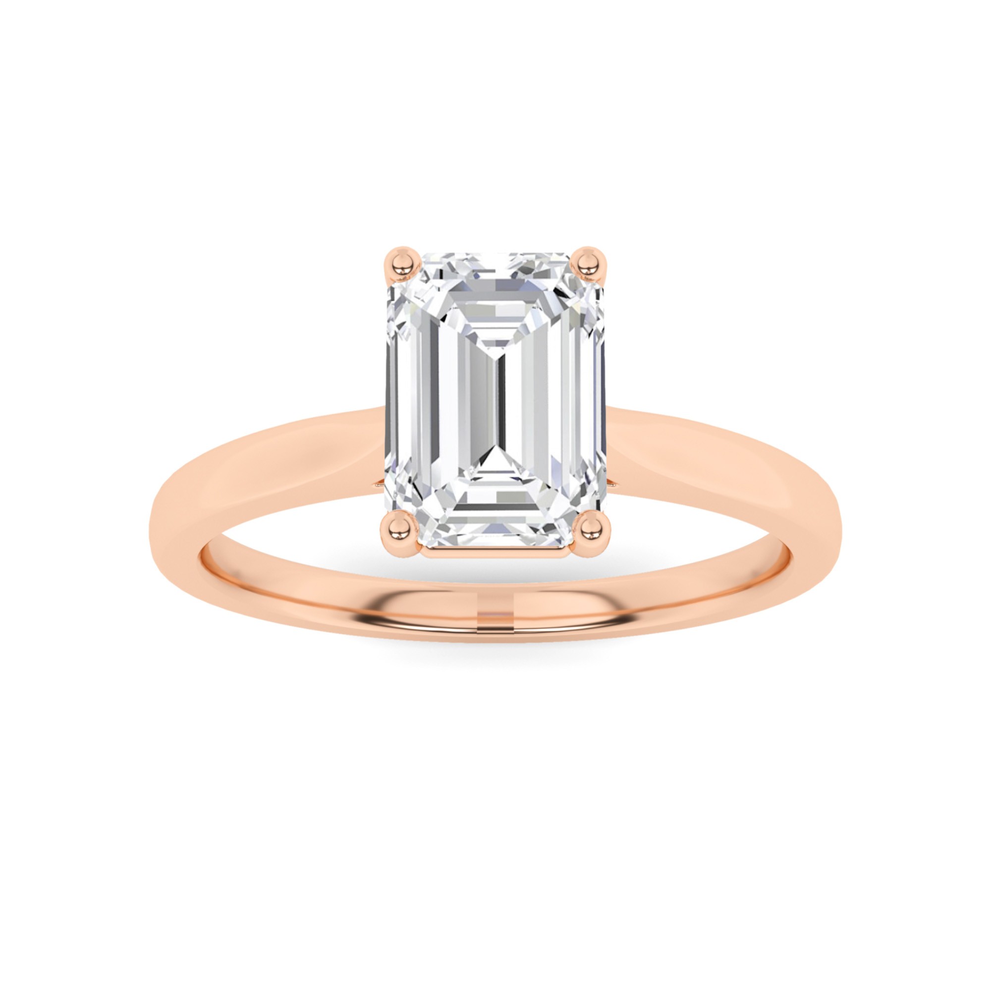 Classic 4 Prong Round Solitaire Diamond Engagement Ring in 9K White Gold