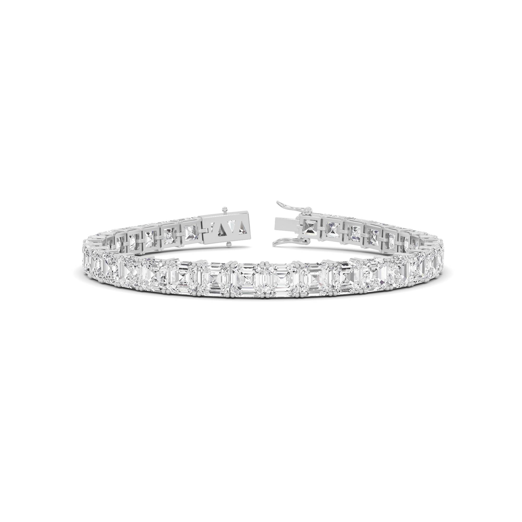 Line Classic 4 Prong Oval Cut Tennis in 9K Rose Gold Single Diamond Bracelet