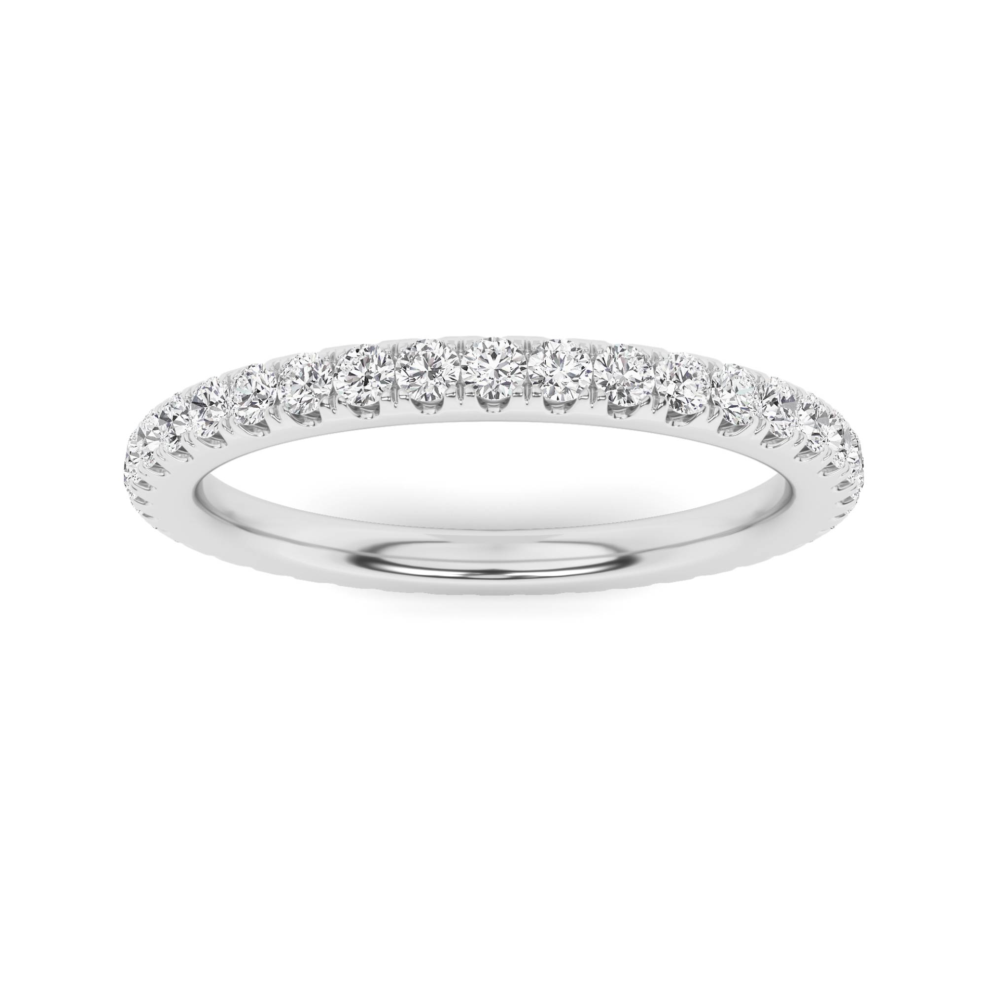3MM Round Cut Full Eternity in 9K Yellow Gold Stackable Diamond Ring