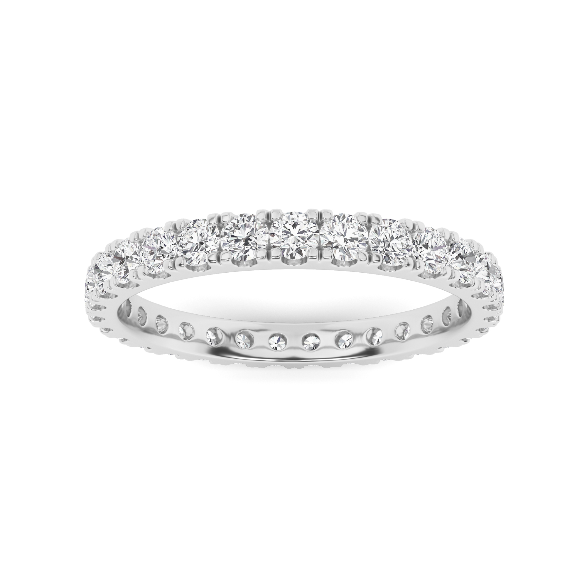 Forever Promise 4 Prong Full Eternity Diamond Wedding Band
