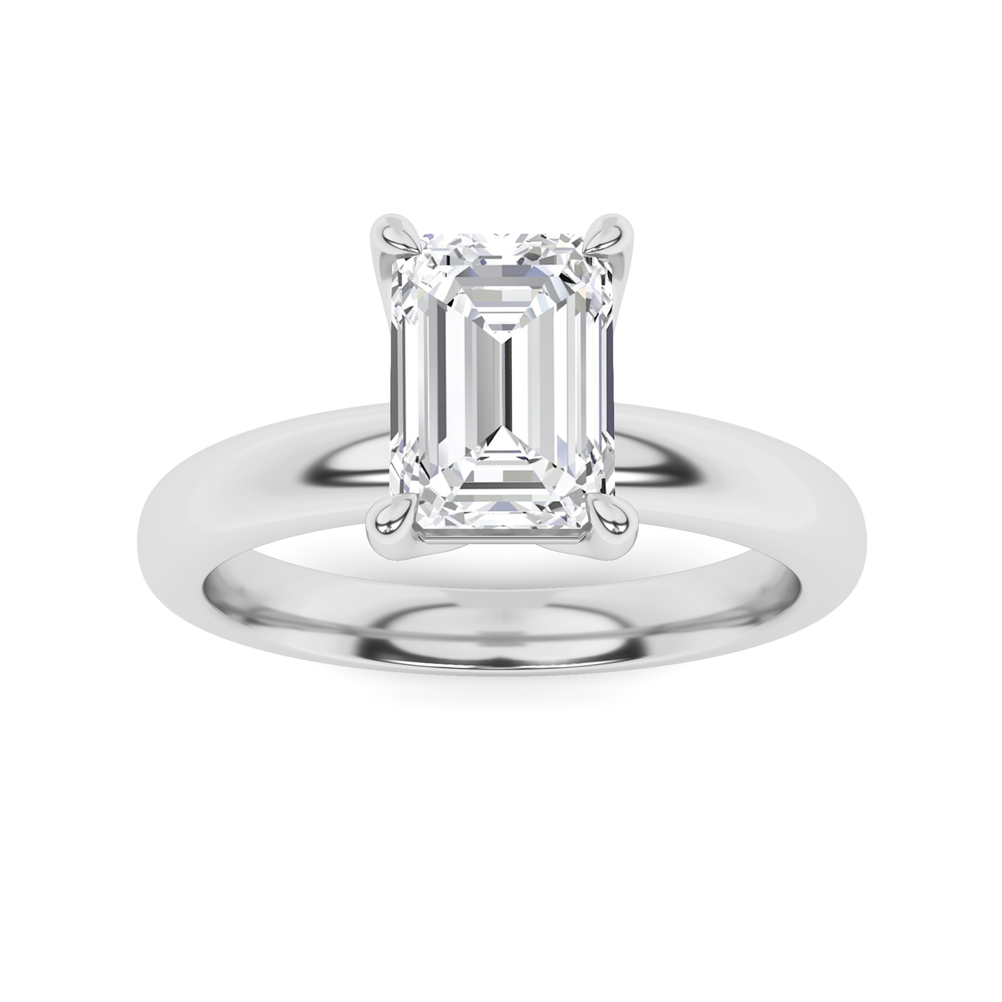 Heavy Shank 4 Claw Round Cut Engagement in 9K Yellow Gold Modern Diamond Ring