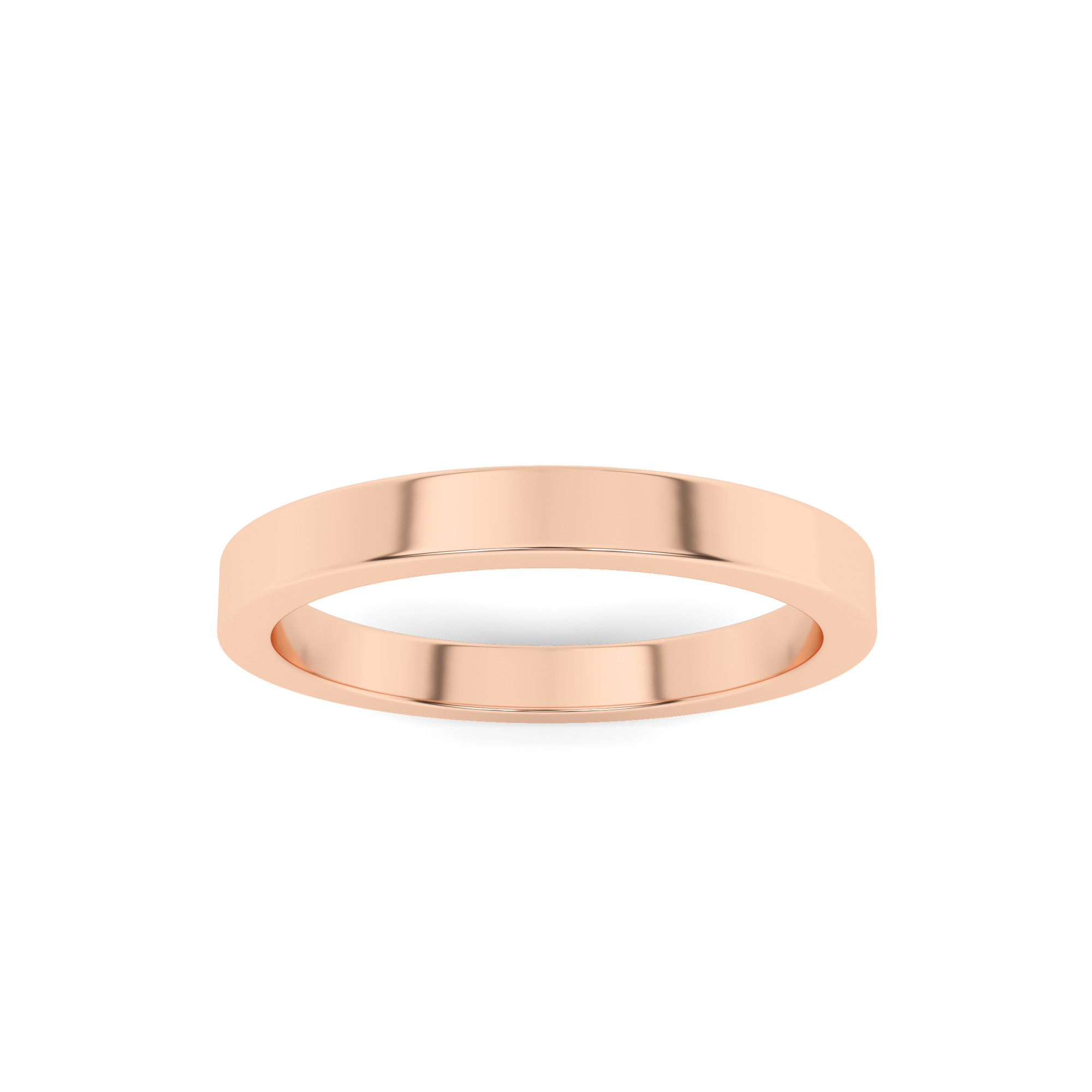 Curve Edge Classic Solitaire Band in 9K Rose Gold