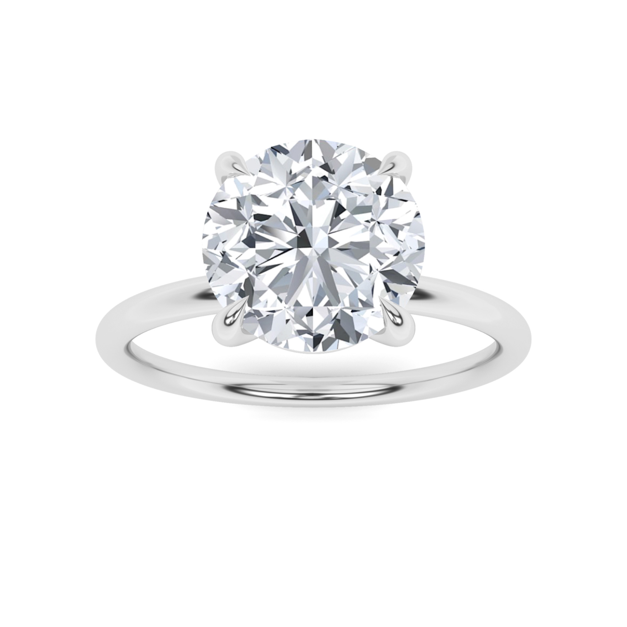 1.25ct VVS-D Round Cut Classic Solitaire Diamond Engagement Ring in 950 Platinum